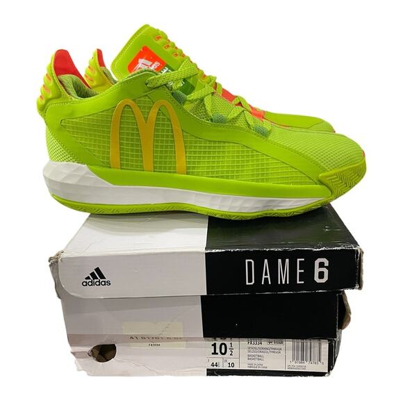 NEW Adidas Dame 6 x McDonald\'s Dame Sauce Size 10.5 (13515)